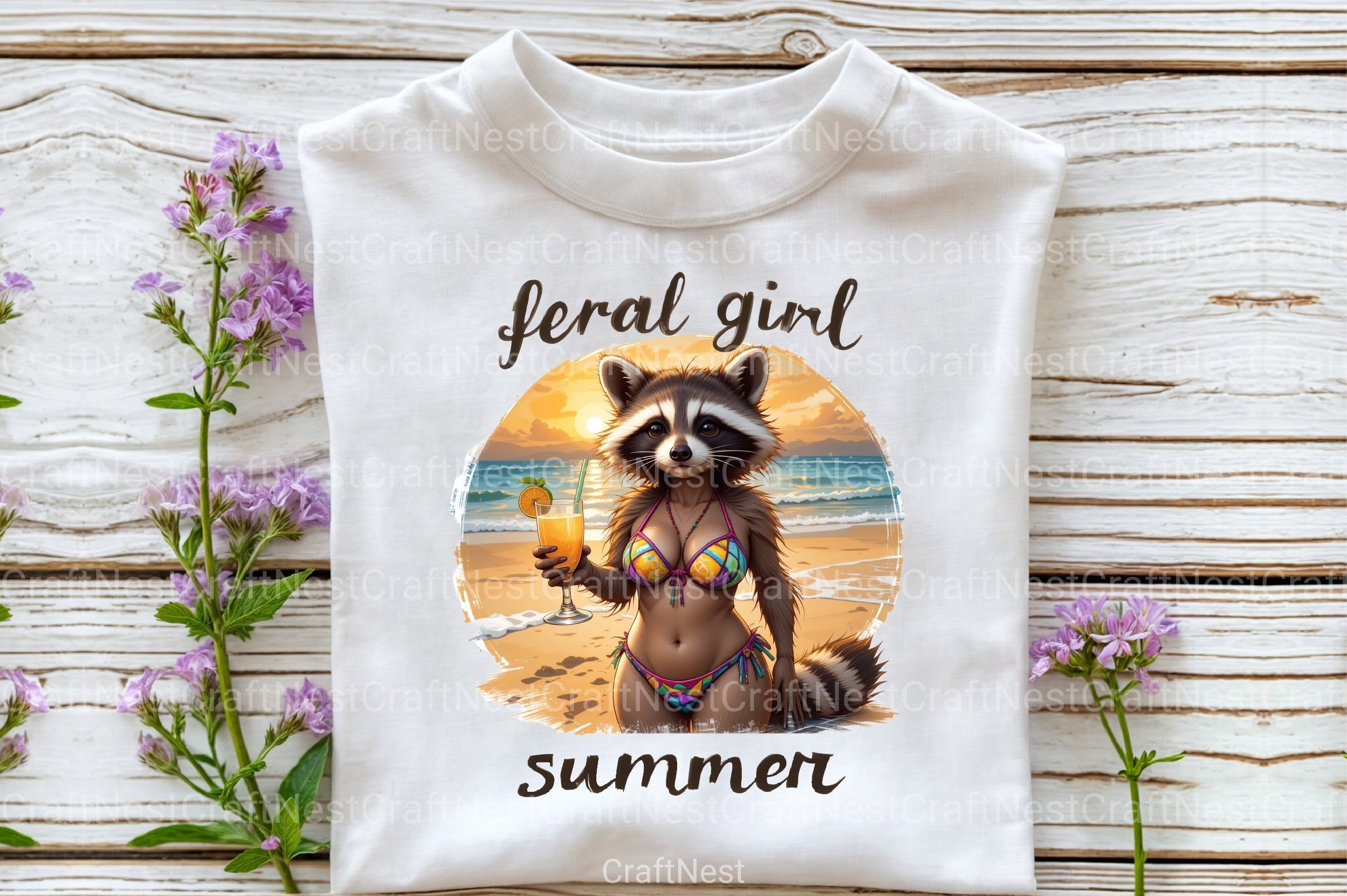 Feral Girl Summer Clipart Bundle - CraftNest - Digital Crafting and Art
