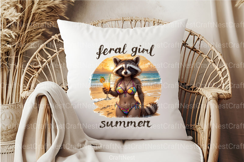 Feral Girl Summer Clipart Bundle - CraftNest - Digital Crafting and Art