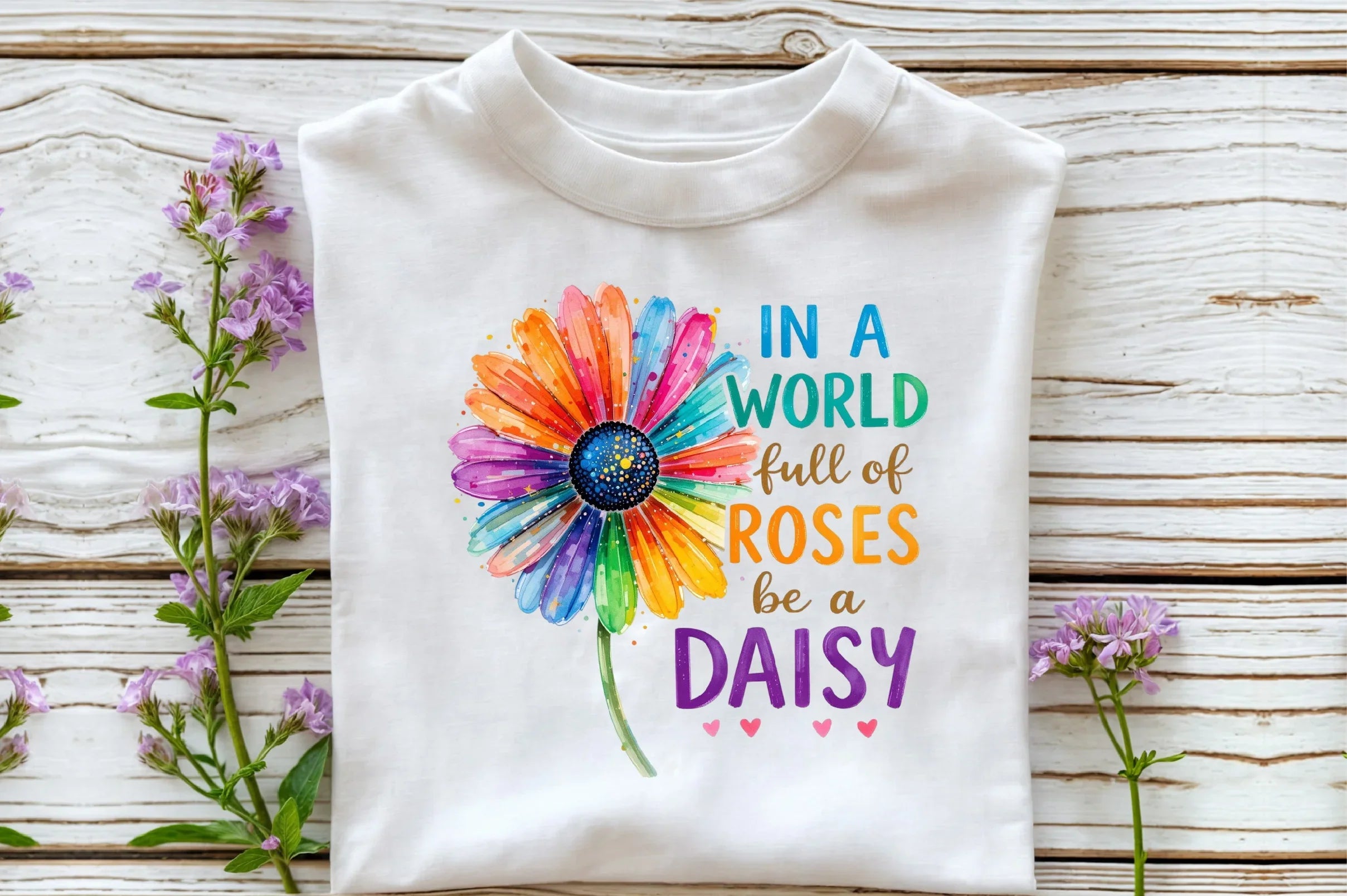 In a World Full of Roses, Be a Daisy Clipart Bundle - CraftNest - Digital Crafting and Art