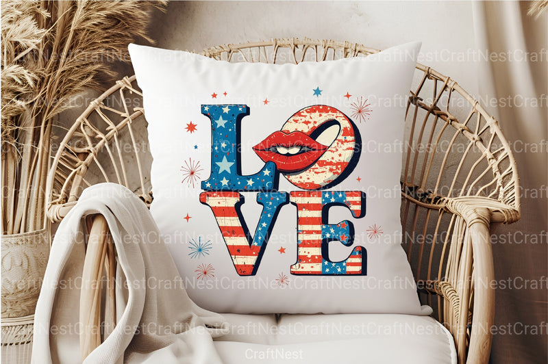 4th of July Love Clipart Bundle 1 - CraftNest - Digital Crafting and Art