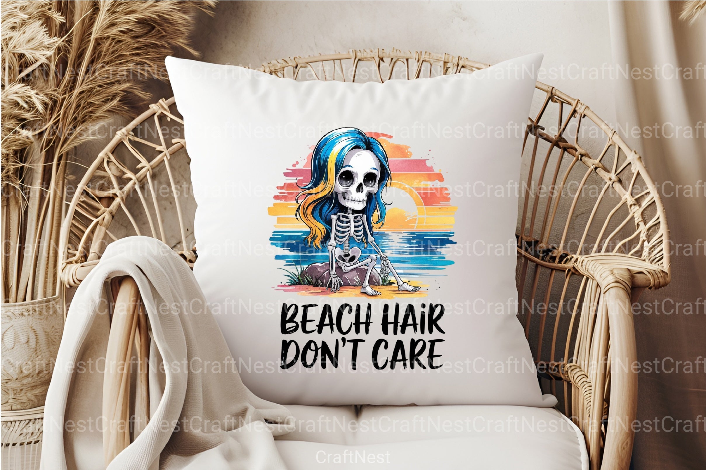 Beach Hair Don't Care Clipart Bundle 3 - CraftNest - Digital Crafting and Art