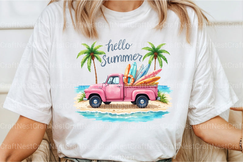 Hello Summer Clipart Bundle 3 - CraftNest - Digital Crafting and Art