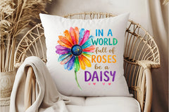 In a World Full of Roses, Be a Daisy Clipart Bundle - CraftNest - Digital Crafting and Art