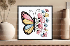 Floral Butterfly Clipart Bundle 2 - CraftNest - Digital Crafting and Art