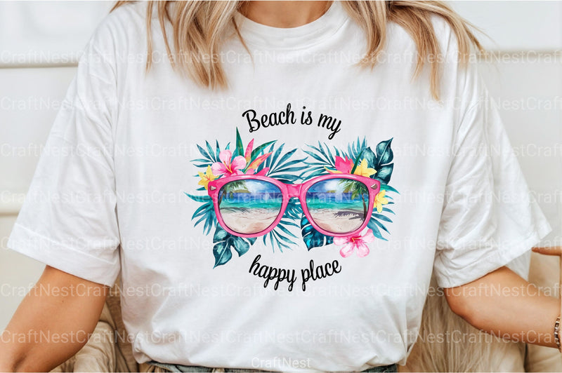 Beach Is My Happy Place Clipart Bundle - CraftNest - Digital Crafting and Art