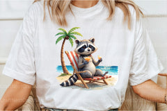 Summer Raccoons Clipart Bundle - CraftNest - Digital Crafting and Art