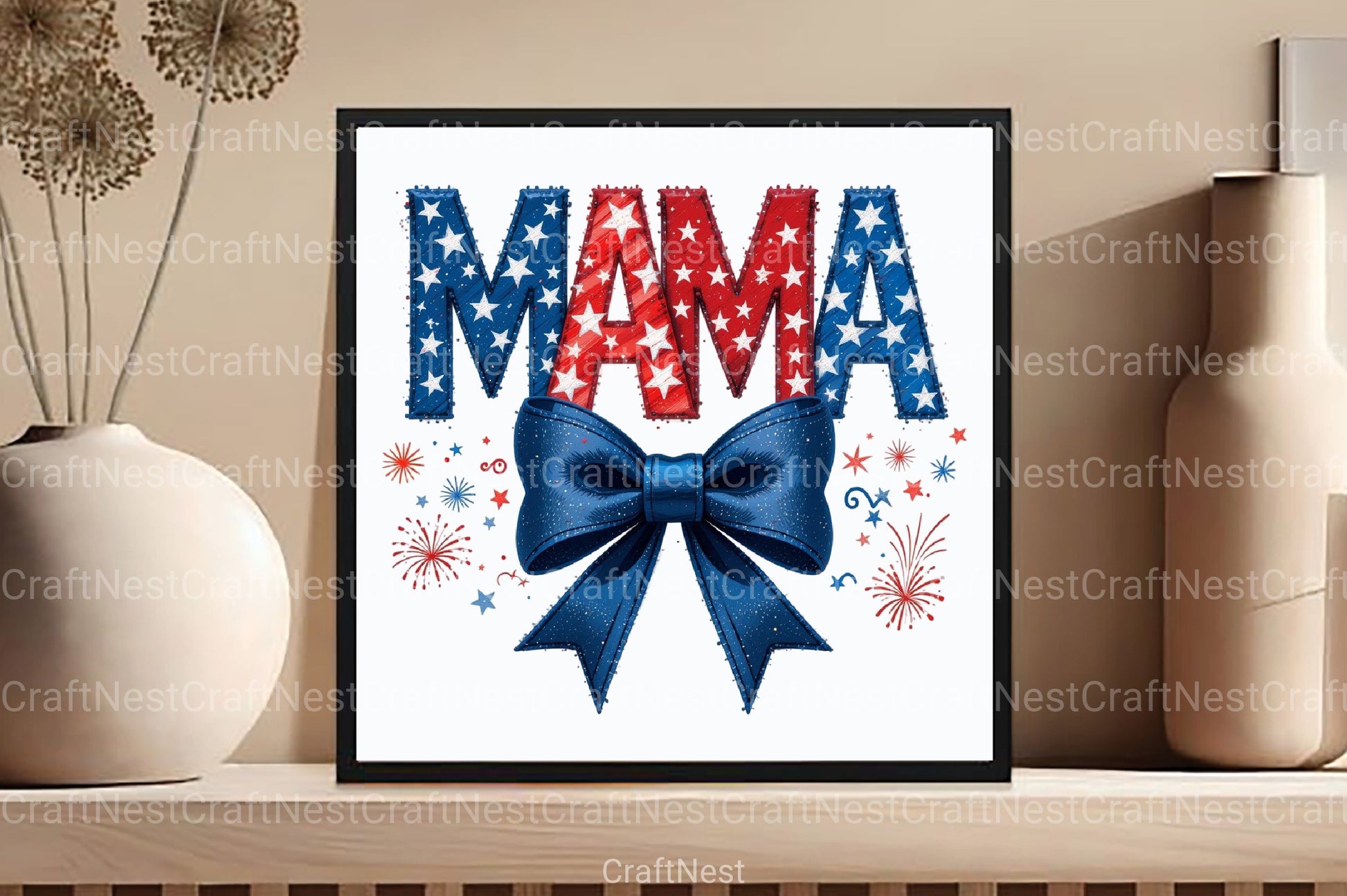 4th of July Mama Clipart Bundle 1 - CraftNest - Digital Crafting and Art