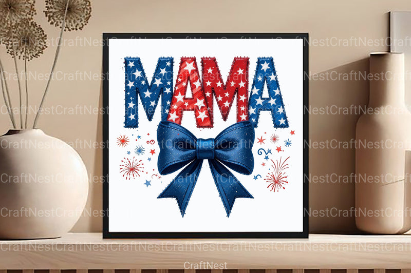 4th of July Mama Clipart Bundle 1 - CraftNest - Digital Crafting and Art