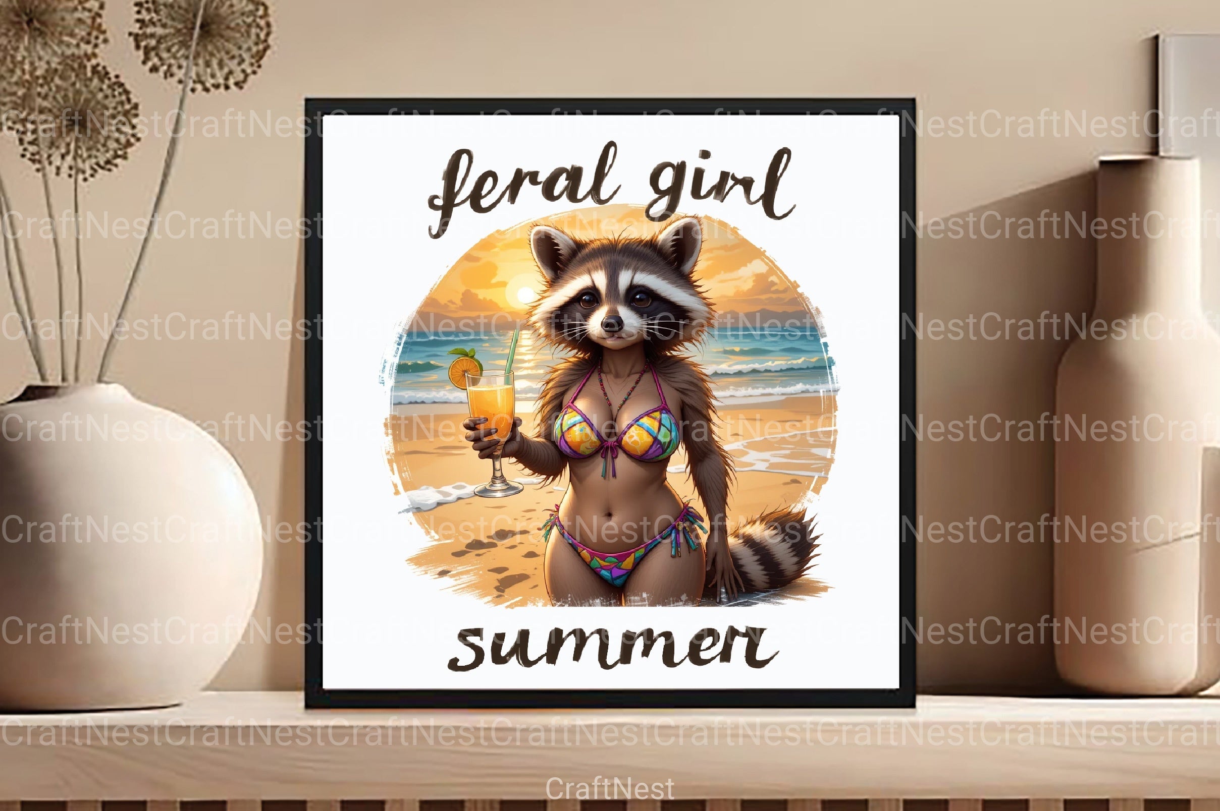 Feral Girl Summer Clipart Bundle - CraftNest - Digital Crafting and Art