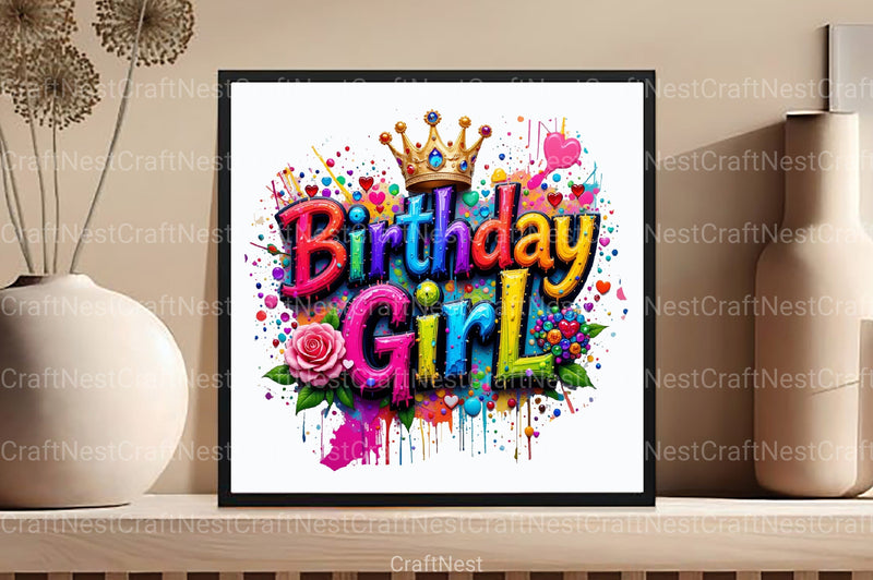 Birthday Girl Clipart Bundle 4 - CraftNest - Digital Crafting and Art