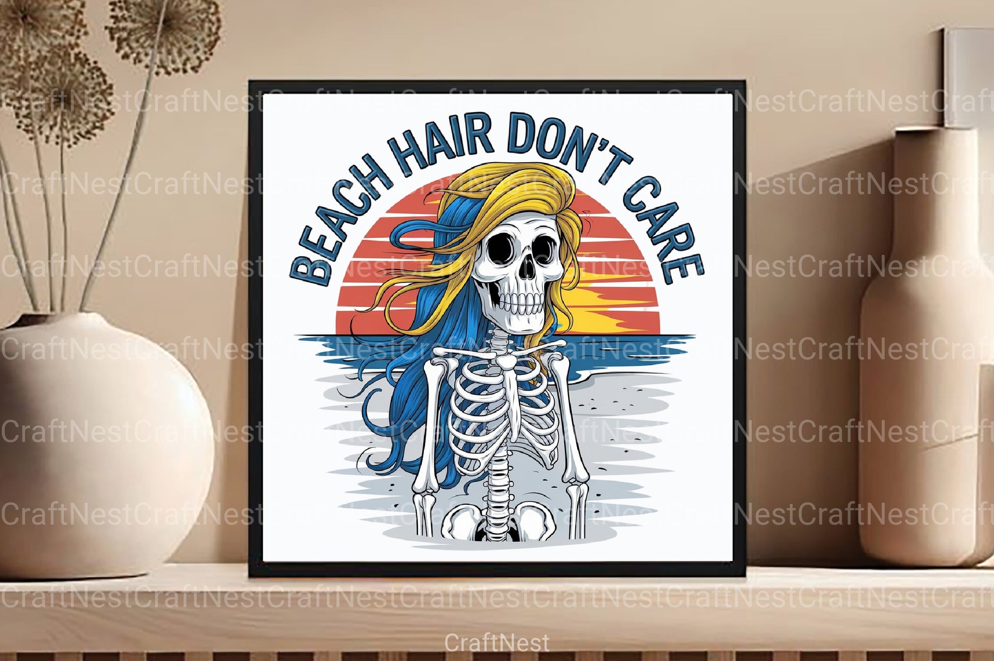 Beach Hair Don't Care Clipart Bundle 2 - CraftNest - Digital Crafting and Art