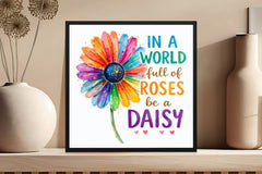 In a World Full of Roses, Be a Daisy Clipart Bundle - CraftNest - Digital Crafting and Art