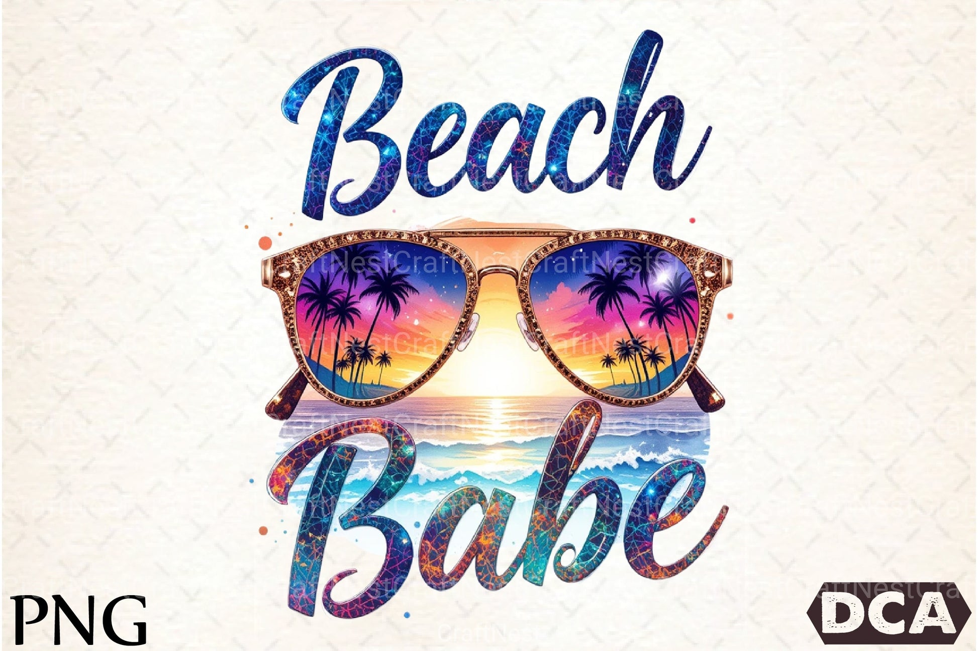 Beach Babe Summer Clipart Bundle - CraftNest - Digital Crafting and Art