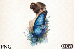 Butterfly and Flower White Girl Clipart Bundle - CraftNest - Digital Crafting and Art