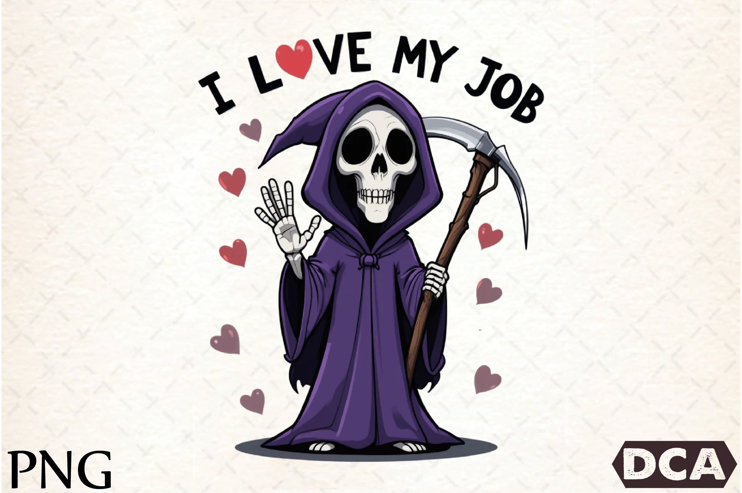 I Love My Job: Reaper Cartoon Clipart Bundle