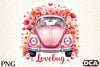 Love Bug Floral Car Clipart Bundle