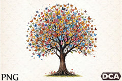 Flower Tree with Birds & Butterflies Clipart Bundle - CraftNest - Digital Crafting and Art