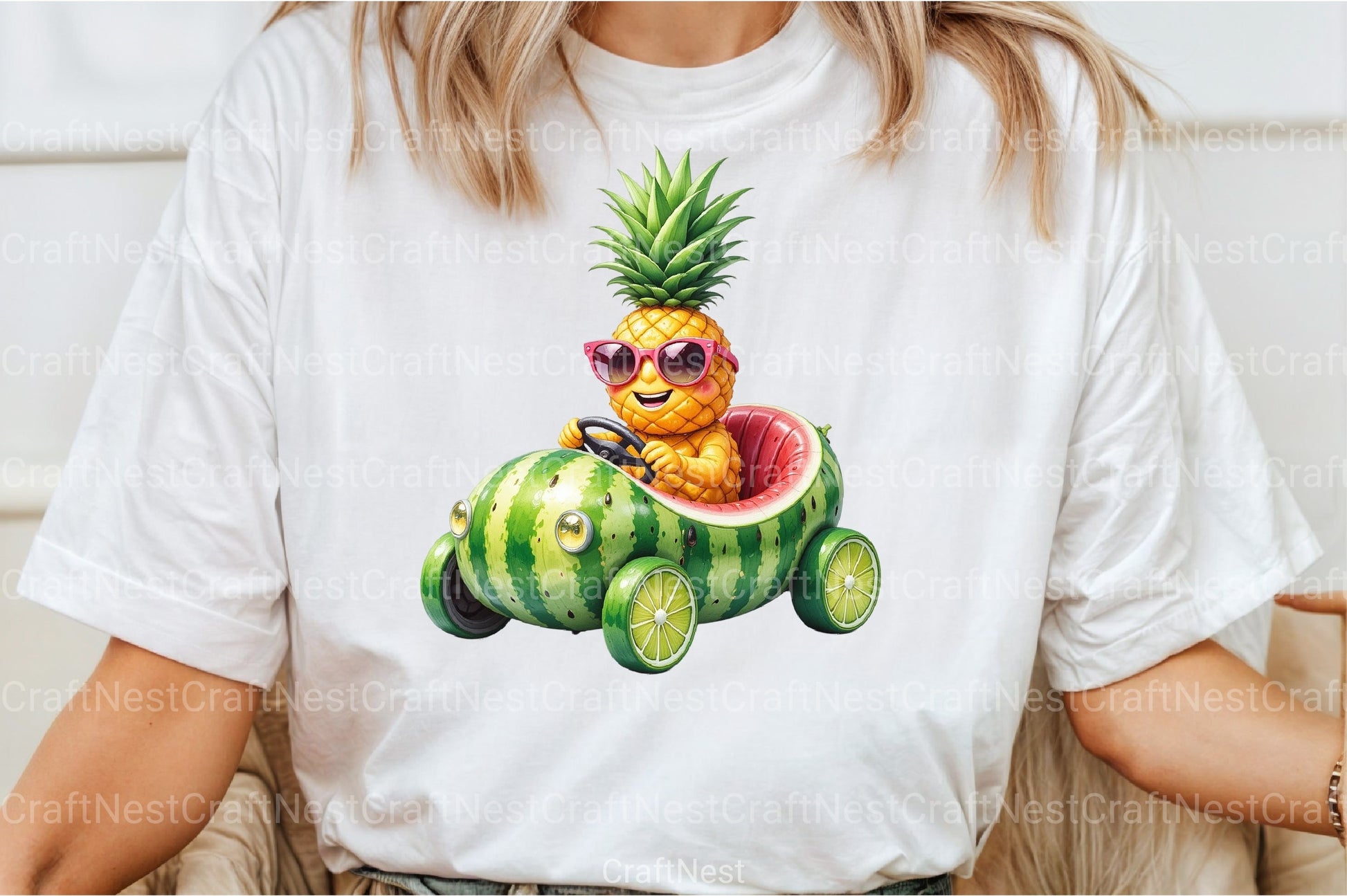 Summer Pineapple Car Clipart Bundle - CraftNest - Digital Crafting and Art