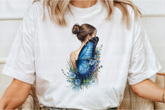 Butterfly and Flower White Girl Clipart Bundle - CraftNest - Digital Crafting and Art