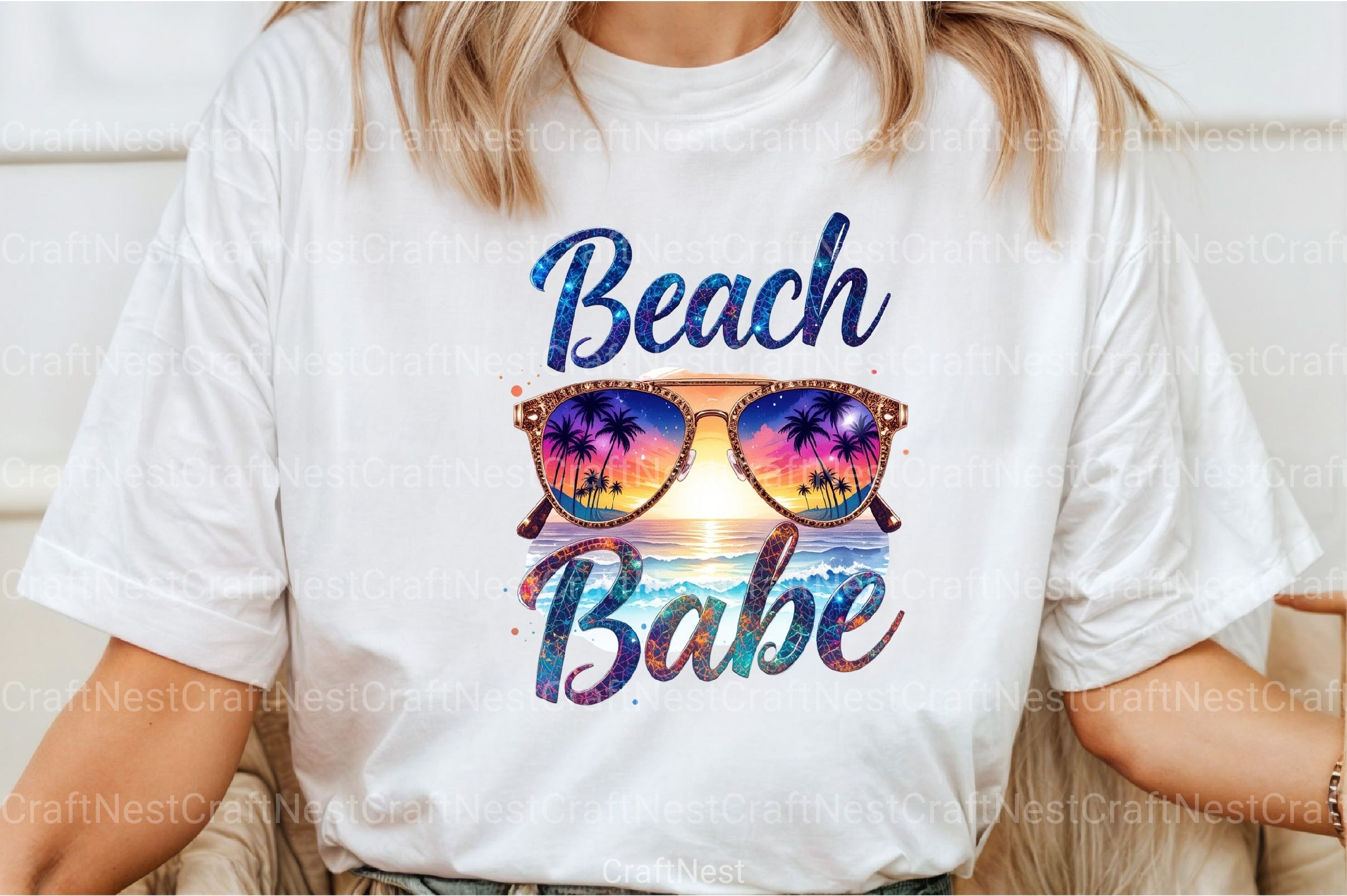 Beach Babe Summer Clipart Bundle - CraftNest - Digital Crafting and Art