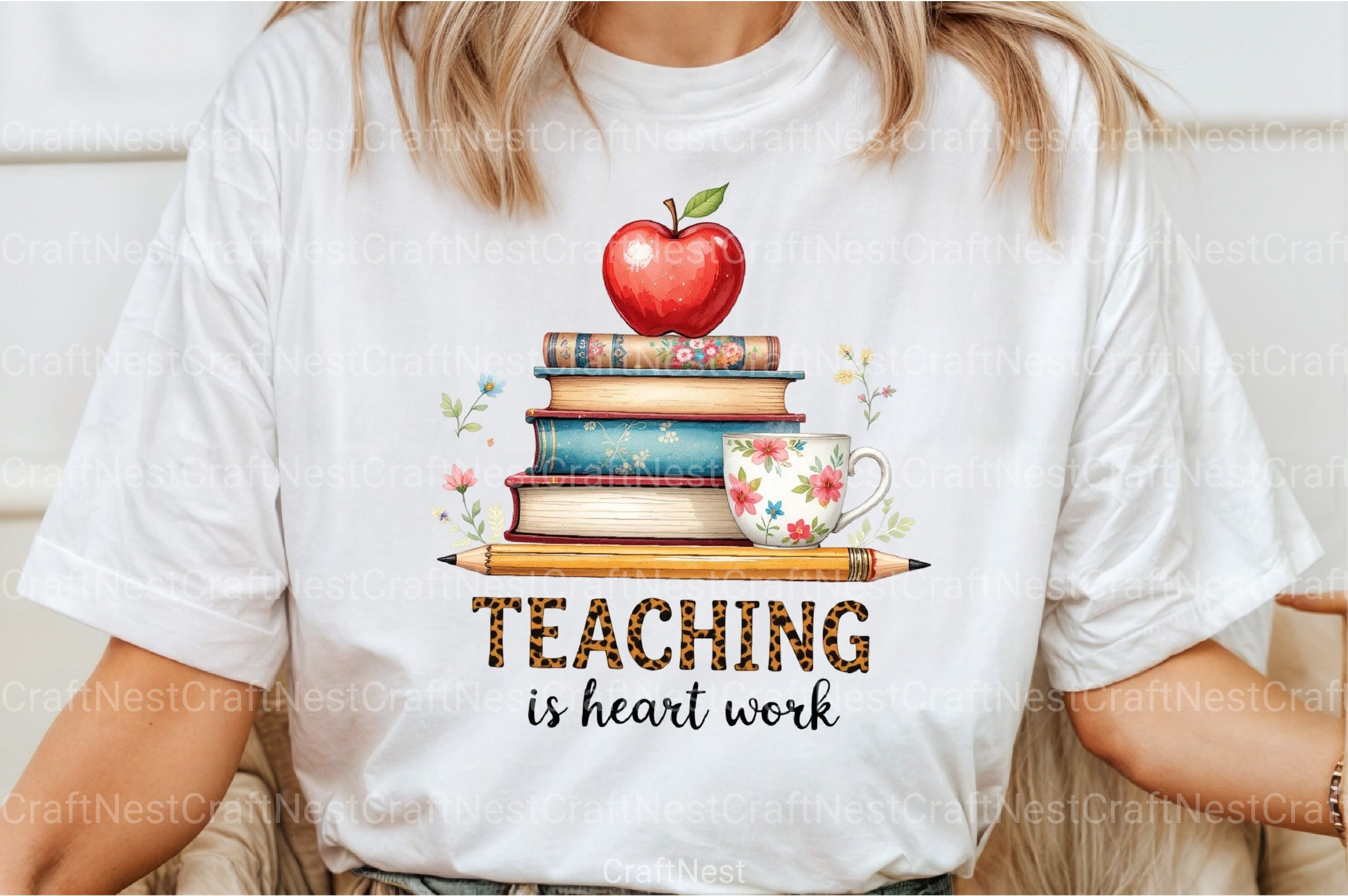 Teaching Is Heart Work Clipart Bundle - CraftNest - Digital Crafting and Art