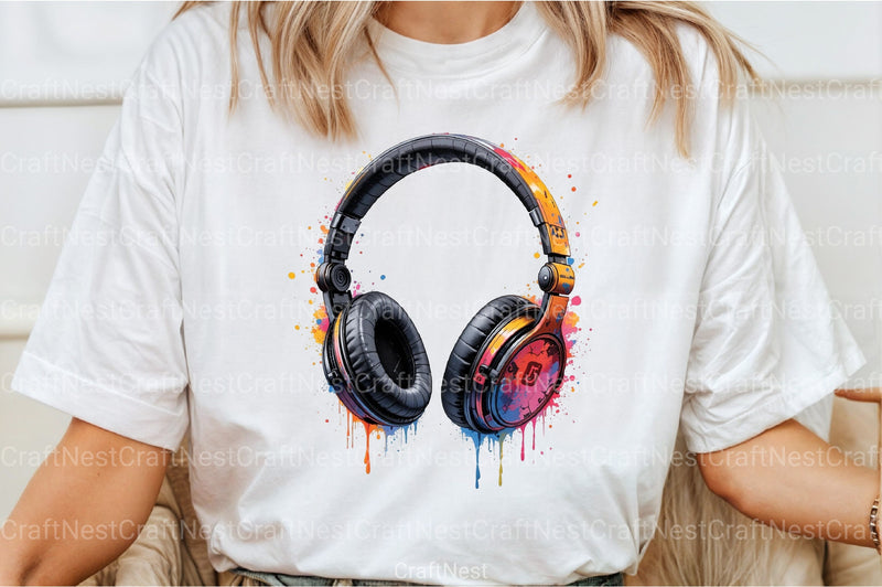 Vibrant Headphones Clipart Bundle - CraftNest - Digital Crafting and Art