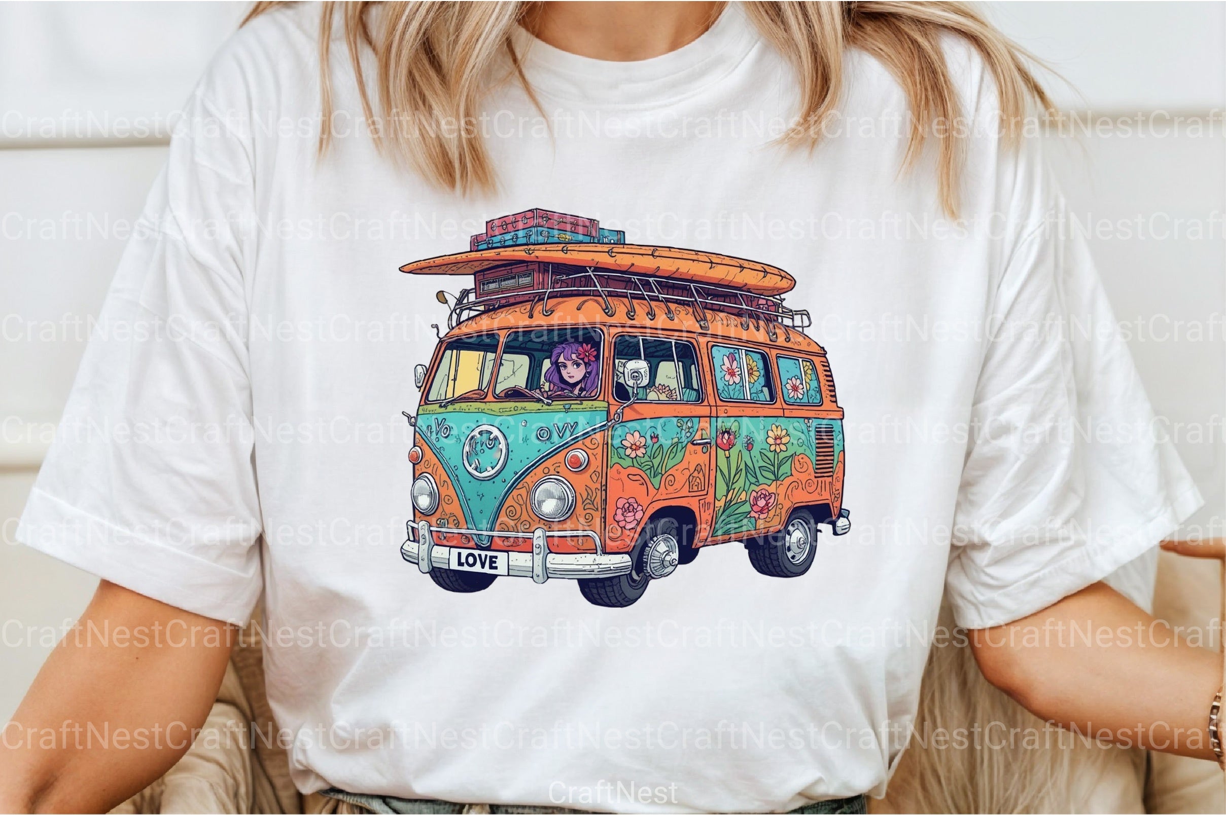 Happy Summer Van Clipart Bundle - CraftNest - Digital Crafting and Art