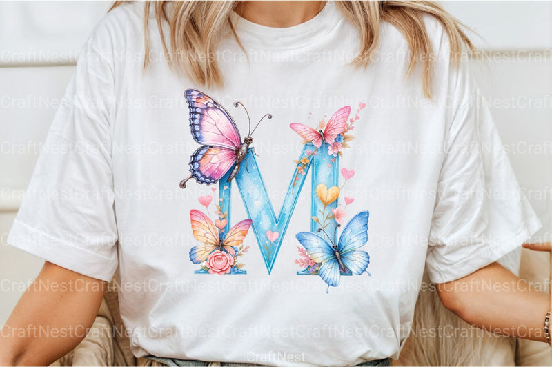 Butterfly Letter "M" Clipart Bundle - CraftNest - Digital Crafting and Art