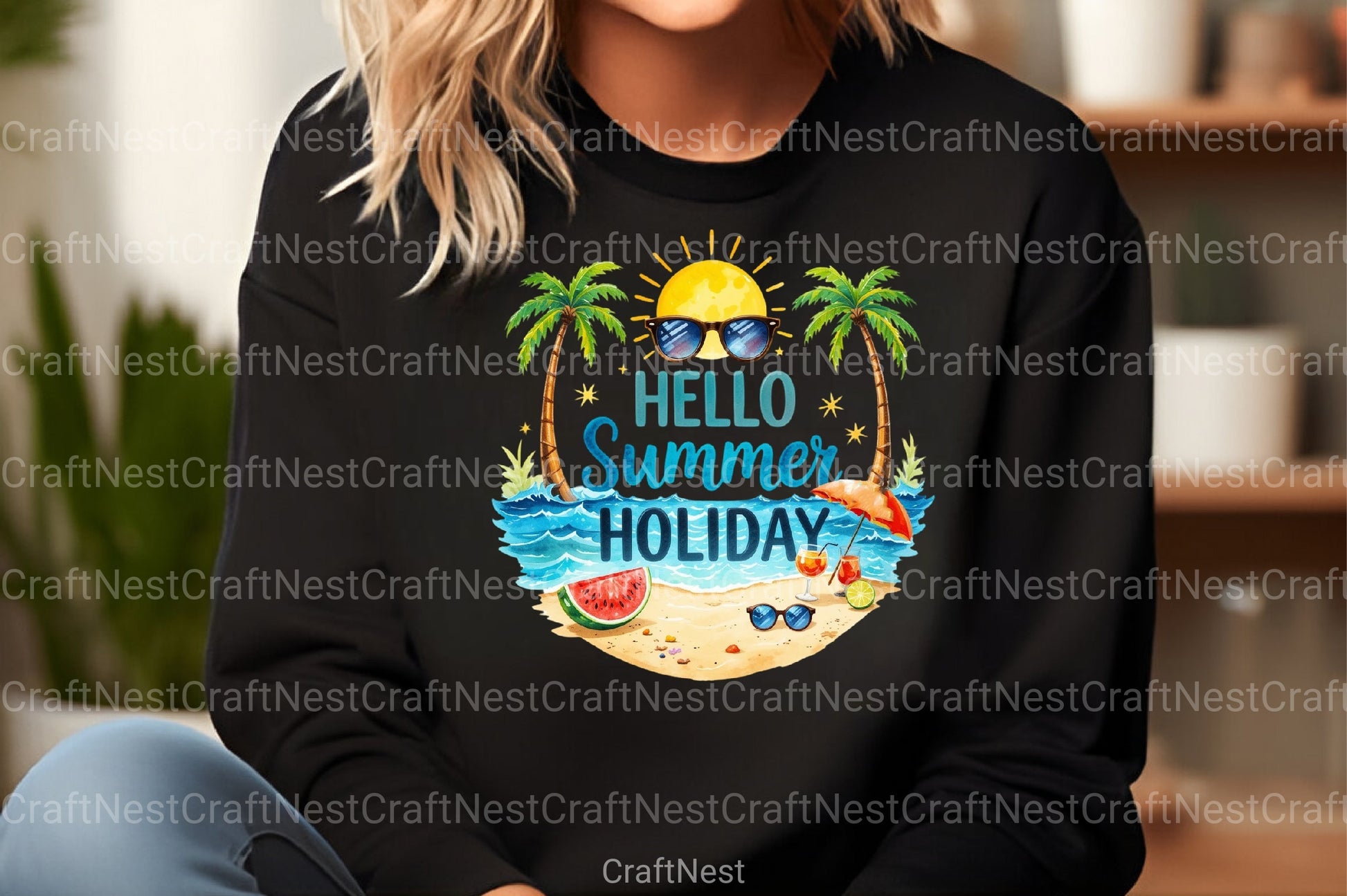 Hallo Summer Holiday Clipart Bundle - CraftNest - Digital Crafting and Art