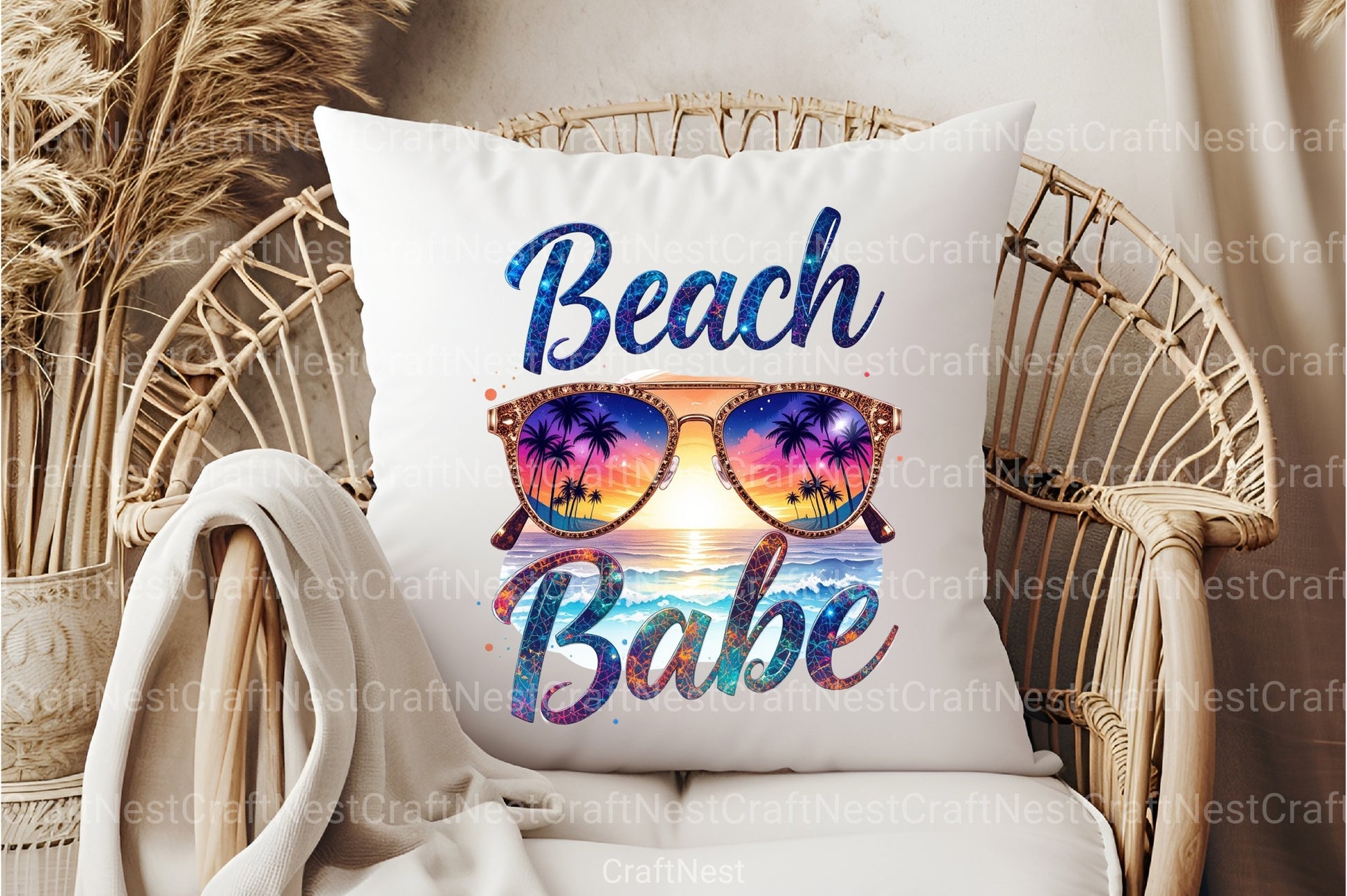 Beach Babe Summer Clipart Bundle - CraftNest - Digital Crafting and Art