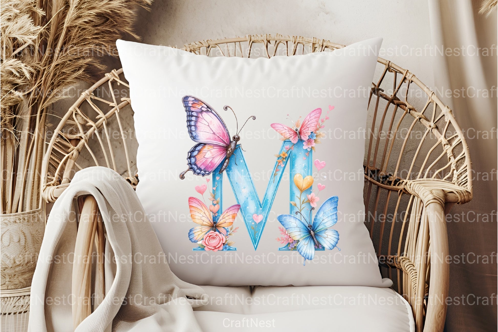 Butterfly Letter "M" Clipart Bundle - CraftNest - Digital Crafting and Art