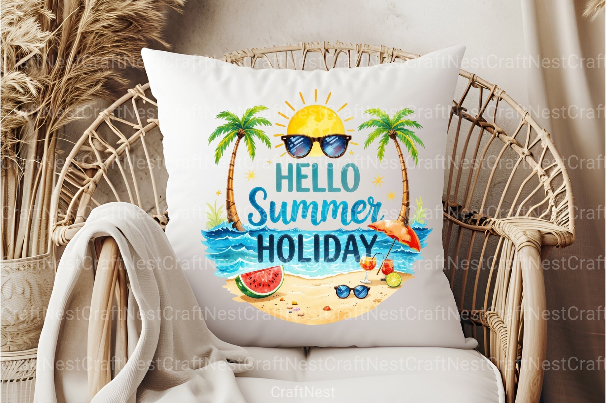 Hallo Summer Holiday Clipart Bundle - CraftNest - Digital Crafting and Art
