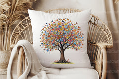 Flower Tree with Birds & Butterflies Clipart Bundle - CraftNest - Digital Crafting and Art