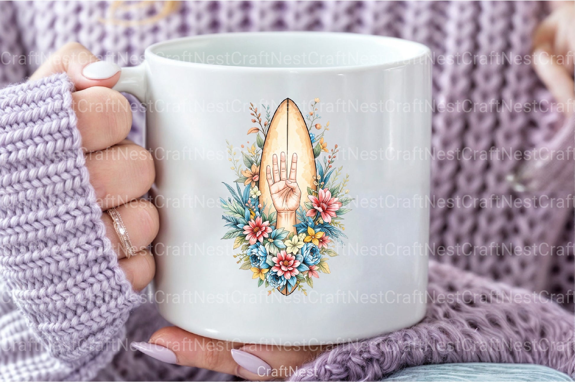 Colorful Floral Surfboard Clipart Bundle - CraftNest - Digital Crafting and Art