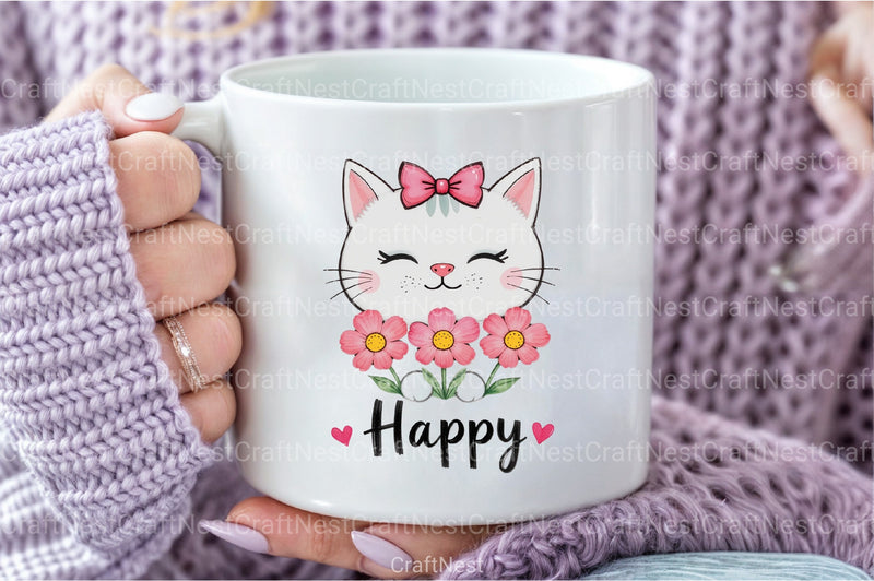 Cat Happy Clipart Bundle - CraftNest - Digital Crafting and Art