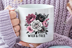 Black & White Flower Bouquet Clipart Bundle - CraftNest - Digital Crafting and Art