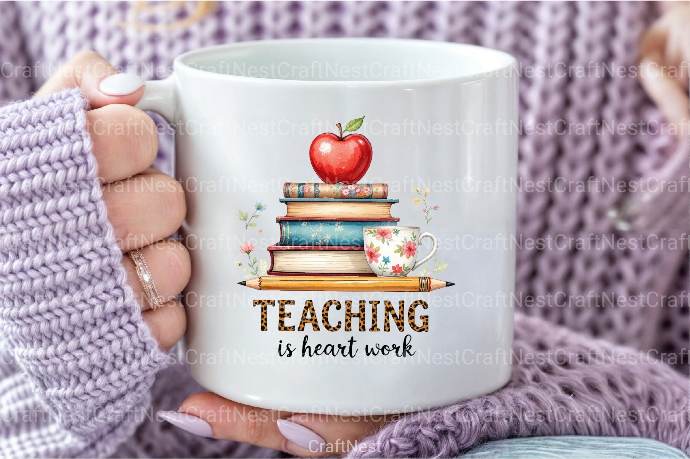 Teaching Is Heart Work Clipart Bundle - CraftNest - Digital Crafting and Art