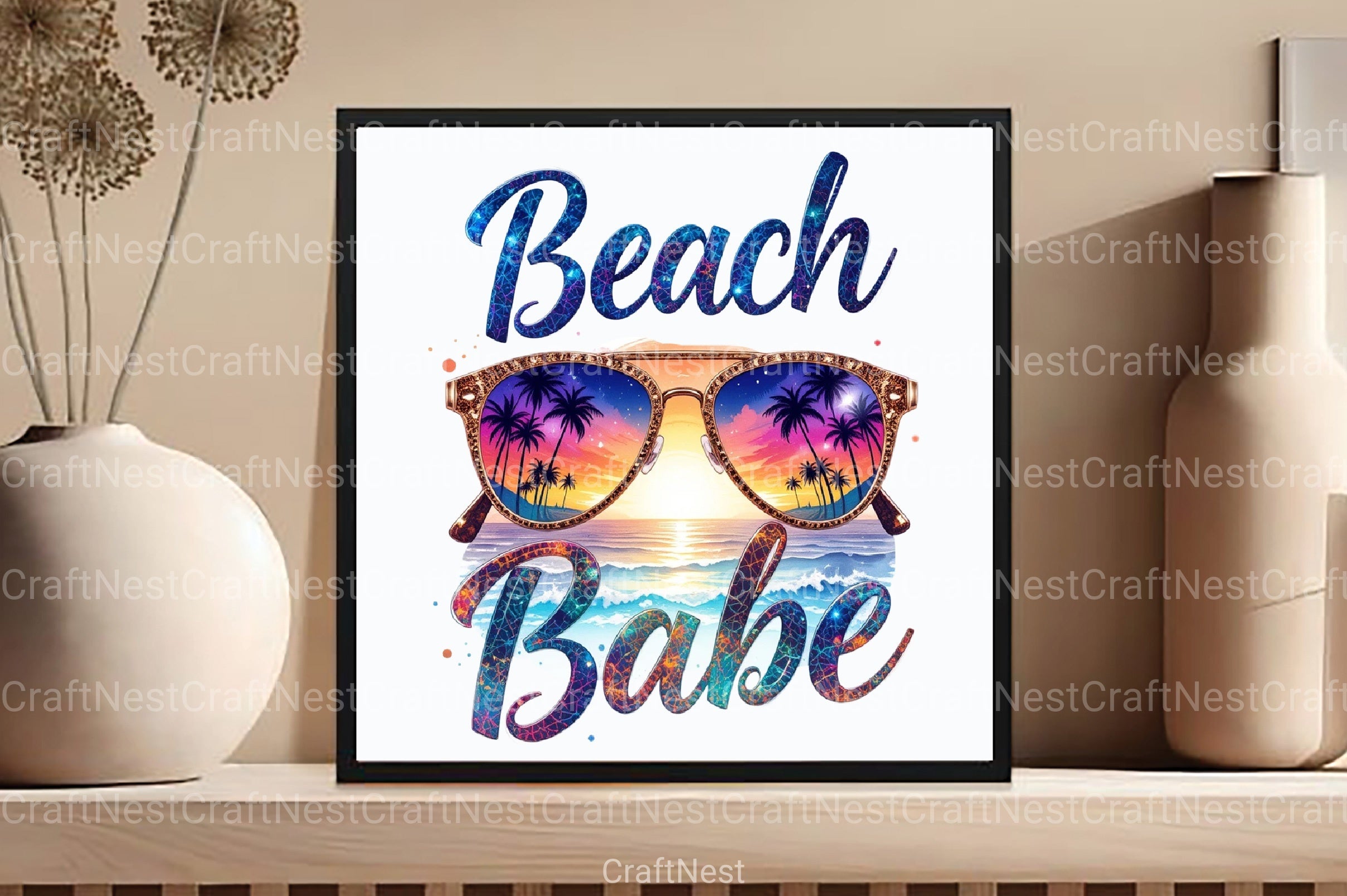 Beach Babe Summer Clipart Bundle - CraftNest - Digital Crafting and Art
