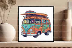 Happy Summer Van Clipart Bundle - CraftNest - Digital Crafting and Art