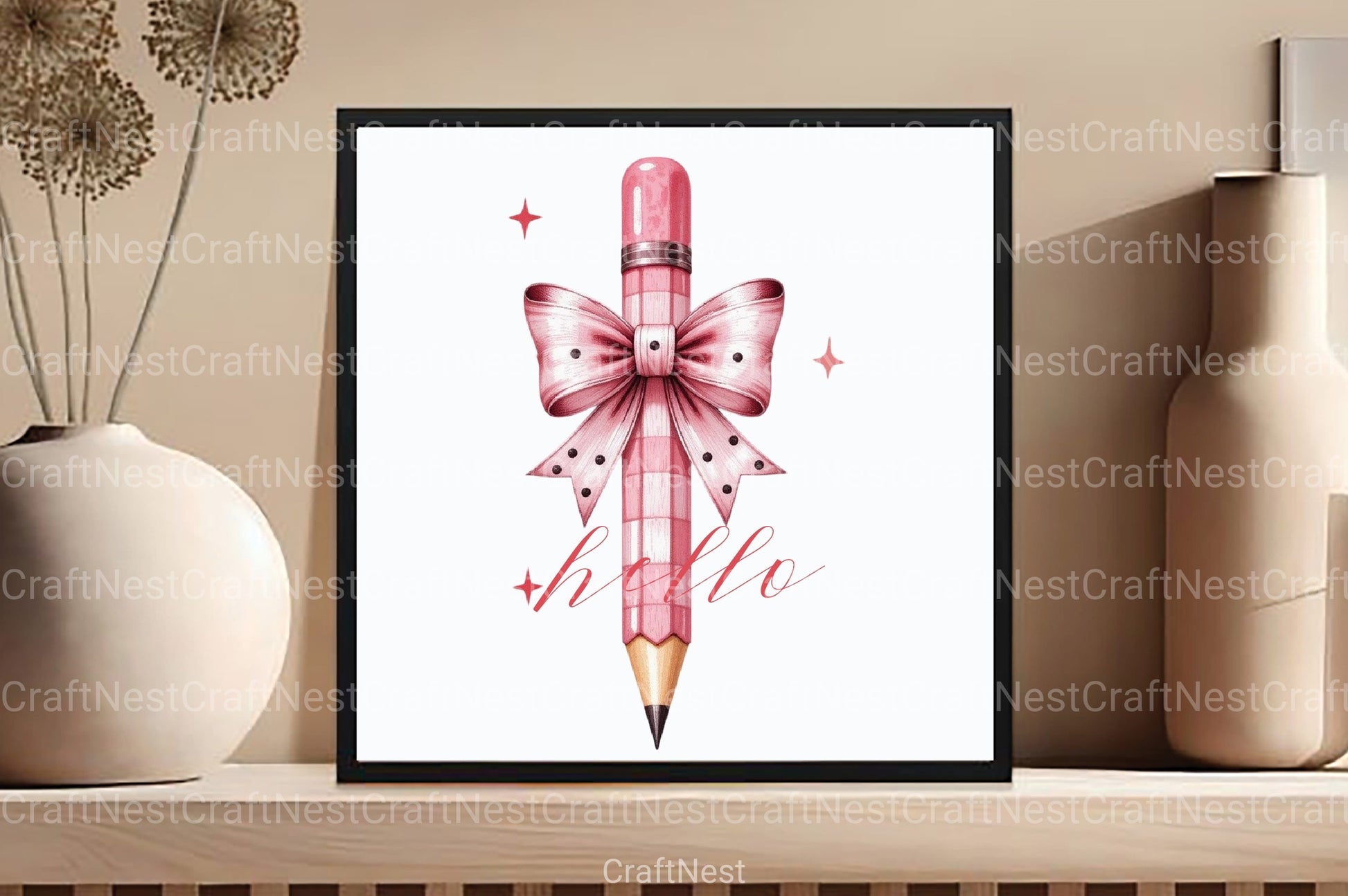 Pencil Bow Clipart Bundle - CraftNest - Digital Crafting and Art