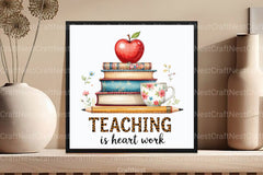 Teaching Is Heart Work Clipart Bundle - CraftNest - Digital Crafting and Art