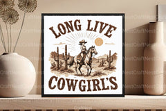 Retro Cowgirls Vintage Clipart Bundle - CraftNest - Digital Crafting and Art