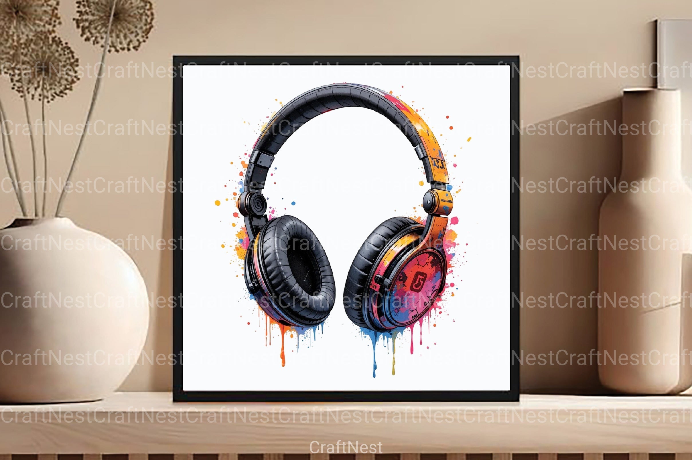 Vibrant Headphones Clipart Bundle - CraftNest - Digital Crafting and Art