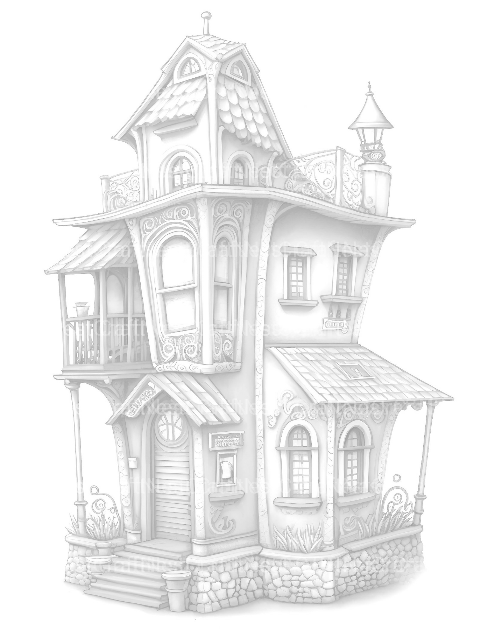 Mexican Tiny House Coloring Book