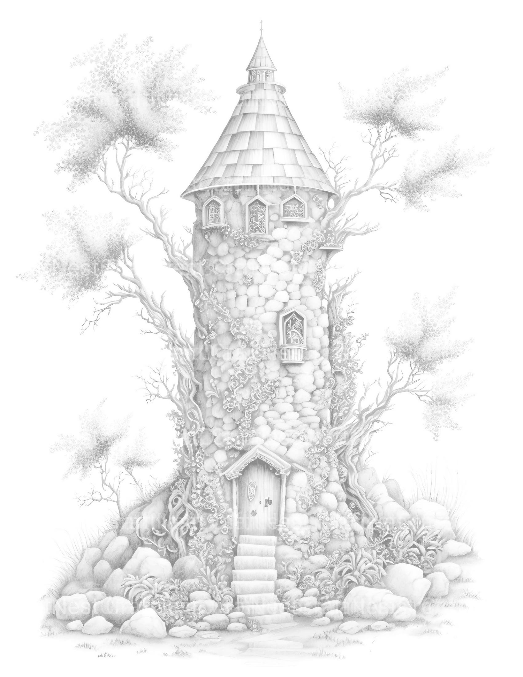 Fairy Fort Coloring Book - CraftNest - Digital Crafting and Art