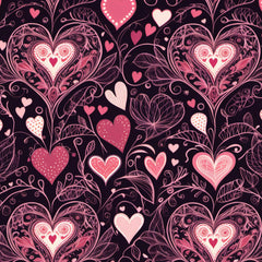 Valentine Heart Pink Seamless Digital Paper - CraftNest - Digital Crafting and Art