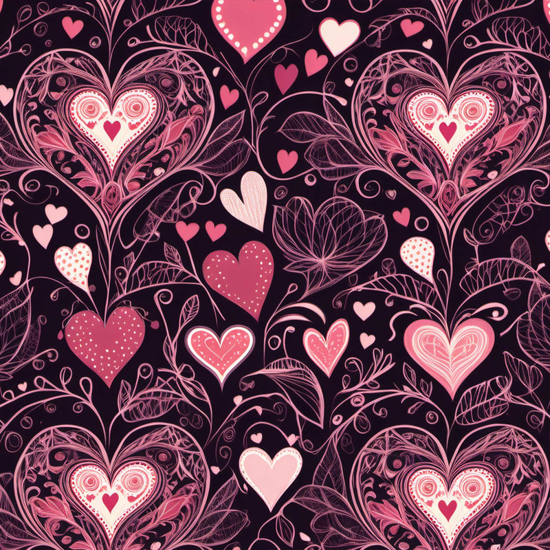 Valentine Heart Pink Seamless Digital Paper - CraftNest - Digital Crafting and Art