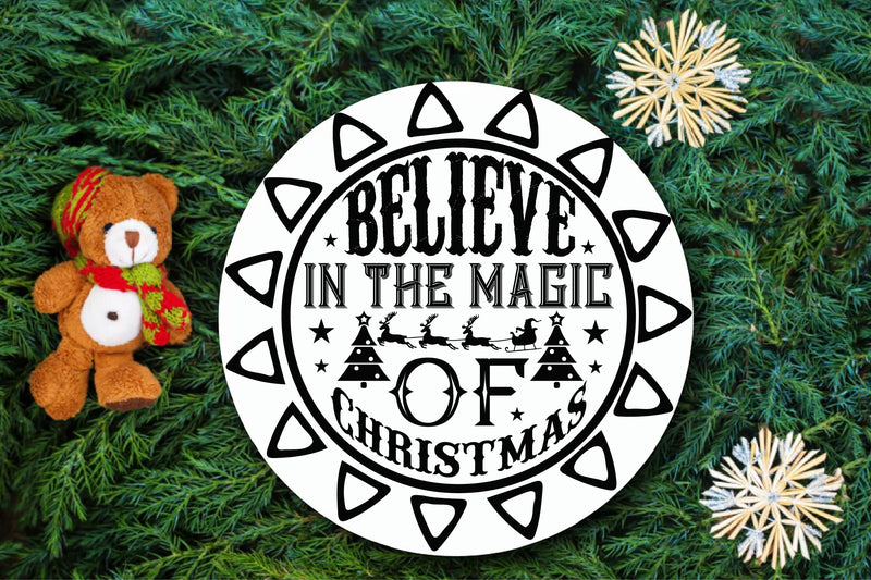 Christmas Round Sign SVG Bundle - CraftNest - Digital Crafting and Art