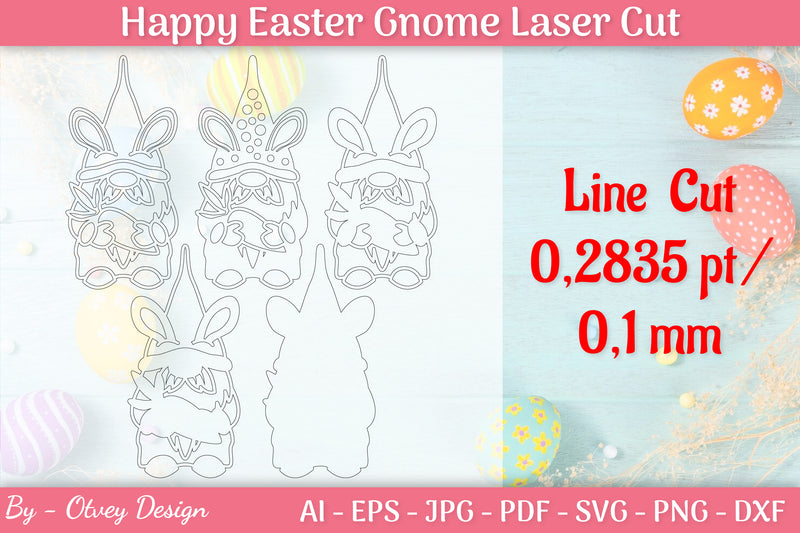 Easter Gnome Laser Cut SVG Bundle 1 - CraftNest - Digital Crafting and Art