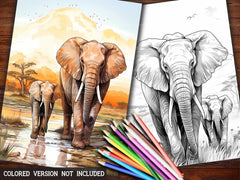 Elephants Coloring Books - CraftNest